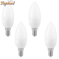 TOPTOOL 4 Pack LED Candle Bulb, E14 B11 LED Bulb, Retro Style 3W Flame Shape Aluminum Alloy PC Mater