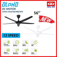 *10.10* Alpha Cosa CX10/EX9 5B 56 inches Remote Ceiling Fan DC MOTOR 12 SPEED