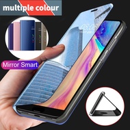 sqxuu795sc Casing Huawei Nova 5T 3i nova 7i Nova 7se Mate 20 Pro Y9 Case Smart Mirror Flip Clear Vie