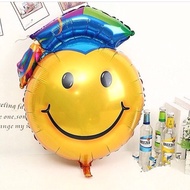 Smile head graduation foil balloon - smile graduation foil balloon - graduation smile head balloon