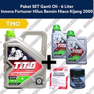 PAKET GANTI OLI 6L INNOVA FORTUNER BENSIN HILUX KIJANG 2000 TMO 5W30