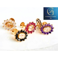 Dasmitha gold 916 (mix) oval shape with stone work mukuthi 8mm