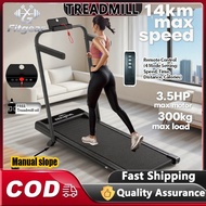 3.5HP menegak sepi elektrik treadmill dengan miring manual dengan handrail kawalan jauh treadmill