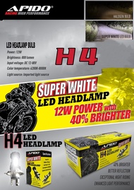 APIDO 12V H4 LED HEADLAMP BULB LC135 V4 V5 V6 Y15ZR SRL115Z-FI FZ150I SOLARIZ EGOS-FI MT07 MT09 Z250