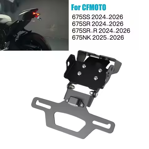 For CFMOTO 675SR 675 SS SR NK CF-MOTO 675SR-R 675SS Foldable License Plate Holder Rear Turn Signal T