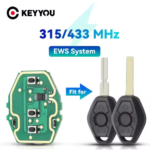 KEYYOU For BMW EWS X3 X5 Z3 Z4 1/3/5/7 1 3 5 7 X3 X5 Z3 Series EWS System 3 Button Remote Car Key Co
