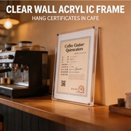 A4 A3 Size Wall Acrylic Frame Acrylic Photo Frame Display Stand Certificate Document Frame