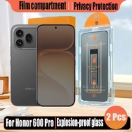 1- 2 Pcs Simple Paste Anti-spy Tempered Glass Privacy Screen Protector For Honor 600 Pro 5G Protecti