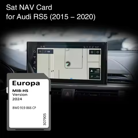 2024 Update Europe UK Maps 8W0919866CP for Audi RS5 2015-2020 Vehicle SD GPS Card 16GB MHS2 MIB-HS N