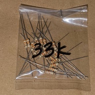 R 33K Ohm 0.25W 5 Percent Resistor 33 K Kilo Ohm 0.25 Watt 20 Pcs
