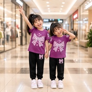 Girls Clothes Kid Pajamas Short Sleeve Kids Clothing Baju Budak Perempuan murah Set Cotton Kids Wear