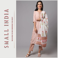 {**ส่งฟรี**} SMALL INDIA 🌸 Heavy Rayon Printed Kurtis 🌸 Beautiful Kurti Set