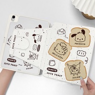 เคสไอแพด Air6 Ait7 Gen10/11 ที่ใส่ปากกา ขนมปังKitty เคสiPadหมุน 360° Air5 Gen9/8 10.2