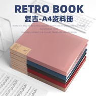Light Retro A4 Folder 资料册磨砂彩色多层文件夹收纳袋 Document Sheet Organizer Student Office School Exam Paper Coll
