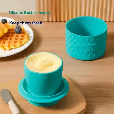 Generic Food Grade Silicone Butter Crock Water Seal Airtight Container With Water Level Mark No Frid