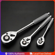 90 tooth 3-piece ratchet wrench, quick reversible release, chrome alloy polished ratchet wrench, 1/4