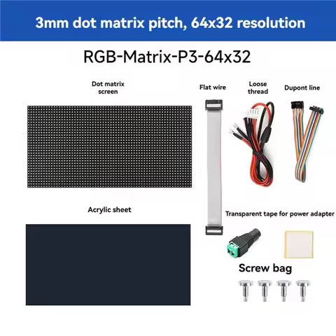 T73C! Indoor LED Screen Billboard P3 64x32 RGB Full-Color Display 192x96mm 1/16 Scan SMD Matrix Pane