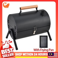Portable Charcoal Grill Barbecue Stove With Frying Pan For Camping Travel Smoker BBQ Grill Double-si