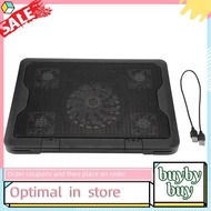 Buybybuy Laptop Cooling Pad  Practical Portable Ultra-Slim Silent Non-Slip USB Powered With 5 LED Fans for Notebook Stand