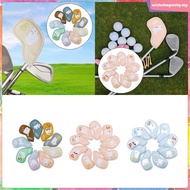 [WishshopeelqMY] 9Pcs Golf Club Headcovers Golf Iron Covers Set Protection Guard Fashion