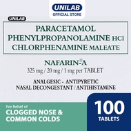 Nafarin-A Phenylpropanolamine HCl Chlorphenamine Maleate Paracetamol 100s (For relief of clogged nos
