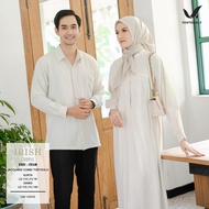 Baju Couple Pasangan Irish Bahan Jacquard Combi Torygold Busana Lebaran Simpel