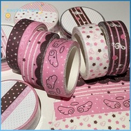 EMOTEMY Decorative Tape, Kawaii Strawberry Collage Tape,  Angel Wings Stars DIY Tape