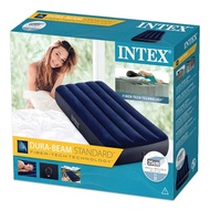 [ INTEX ] Fiber Tech Dura Beam Single Size ( 76cm Width ) Blue / Intex Air Beds Mattress / Inflatable Camping Foldable Travel Beds