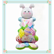 61 inches Stand Rabbit Colorful Egg animal Happy Easter theme party decoration aluminum foil balloon