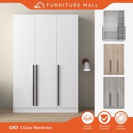 SKL Furniture 3/2 DOORS WARDROBE WITH SHELF/ almari baju /kabinet baju/almari baju budak/Almari/Ikea