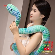 GIOVANNI Snake Plush Toy, Sticking Tongue Colorful Boa Plush Doll, Kids Toy Coiled Soft Fluffy Boa S
