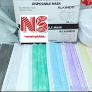 masker medis 3ply (ungu) 1box isi 50pcs