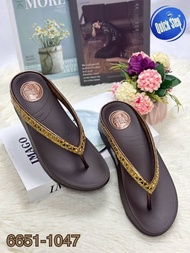 lin lin big shop รองเท้าแตะแฟชั่นเพื่อสุขภาพแบบคีบติดเพชรส้นสูง 1.5นิ้ว(4cm) รหัสyy6651-1047