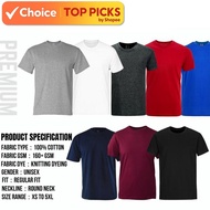 Premium 100% Cotton Plain T-Shirt | Unisex Round Neck Basic Tee | Comfortable Daily Wear Solid Color