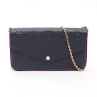 [二手] 路易威登LOUIS VUITTON肩背包 Pochette Felicie Monogram Empreinte Marine Rouge M64099 Marine Rouge 皮革 Po