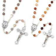 Botswana Agate Catholic Rosary Devotion Shop Sg