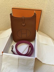 Hermes Mini Evelyne ／愛馬仕 Hermès Mini Evelyne南瓜色