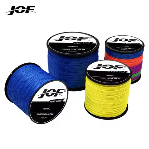JOF X8 Carp Fishing Line 300M 500M 1000M 8 Strands Braided Japan Multifilament PE Wire Super Strong 