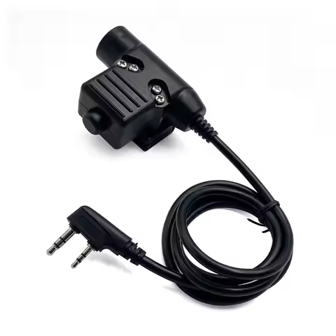 Tactical U94 PTT Adapter Airsoft Tactical Headset Kenwood(for baofeng) Plug Tactical Headset Accesso