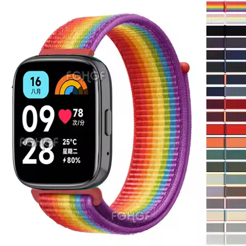 Nylon Loop Watch Band For Redmi Watch 3 Active Strap Replacement Wristband For Xiaomi Redmi Watch 3 