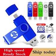 ♥【Readystock】 + FREE Shipping+ COD ♥ USB High speed Type-c &amp; Micro USB 2.0 PenDrive Storage Flash Drives OTG/ Tablet 256GB 512GB 256GB 128GB 64GB 32GB Memory