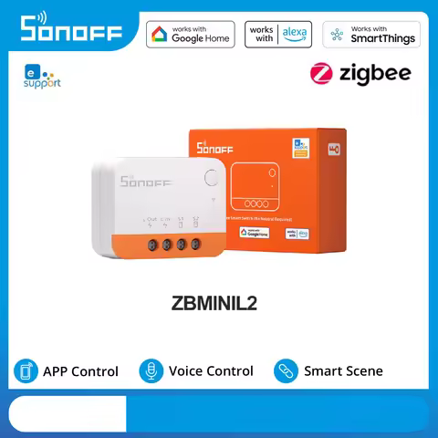 SONOFF ZBMINIL2 Zigbee DIY Smart Switch Module Esp32 No Neutral Wire Required Smart Home Alice Alexa