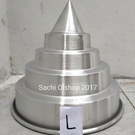 4-tier aluminum tumpeng mold without joints