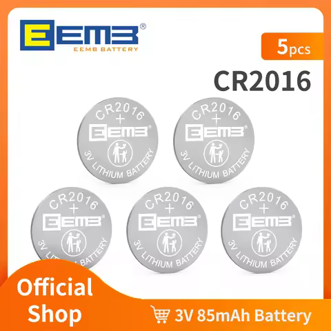 EEMB 5~100PCS CR2016 3V Button Cell Battery 85mAh Lithium Batteries NON-rechargeable Coin Battery