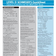 CFA 2025 Level 2 Schwesers Quicksheet