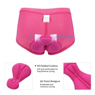 Women Cycle Underwear Gel 3D Padded  Pants Bike Bicycle Rose