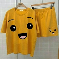 baju setelan wanita korea kekinian murah cute adudu pdk - orange