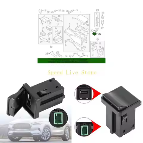 547C USB Auxiliary Input Adapter Port Connector 284H3-1FA0B 284H31FA0B 284H3-1FA0A Replacement Parts