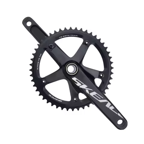 SKEACE Alumnium Alloy Crankset Fixed Gear Bicycle Crank 165mm 144BCD 49T Hollowtech Single Speed Par