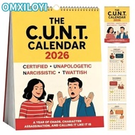 OMXILOYI Funny Adult Calendar, Thick Paper English Version C.U.N.T. Calendar, Planner 12 Months 2026